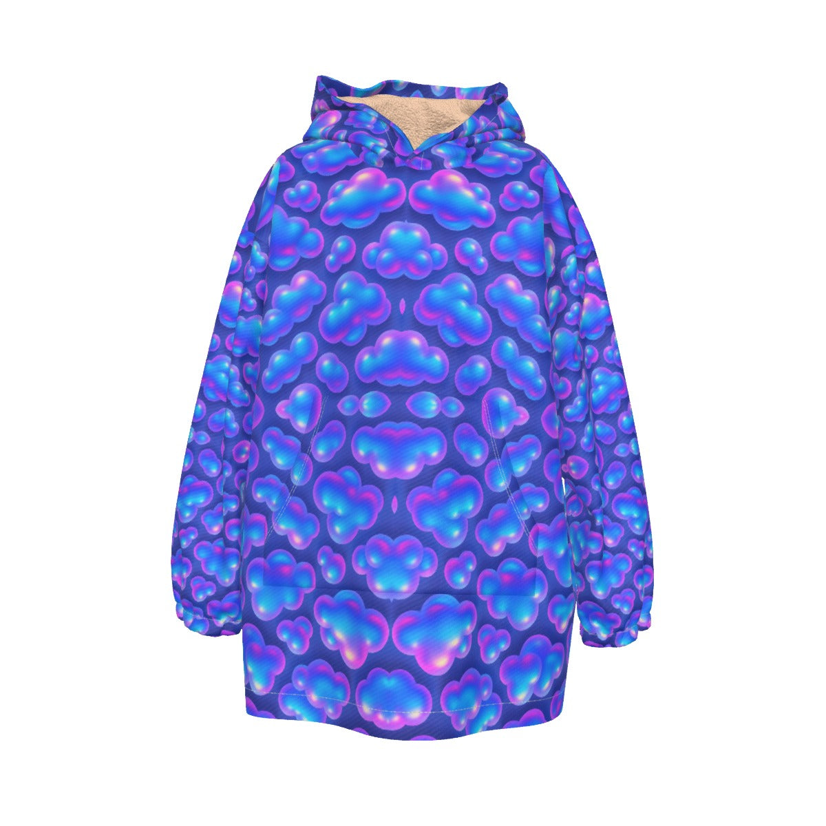 Unisex Kid's Sherpa Fleece Hoodie Blanket