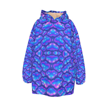 Unisex Kid's Sherpa Fleece Hoodie Blanket