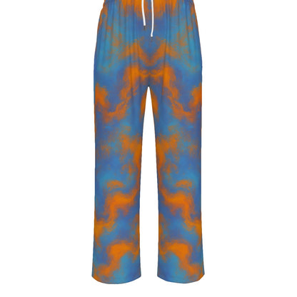 Unisex Knitted Fleece Wide Leg Pants