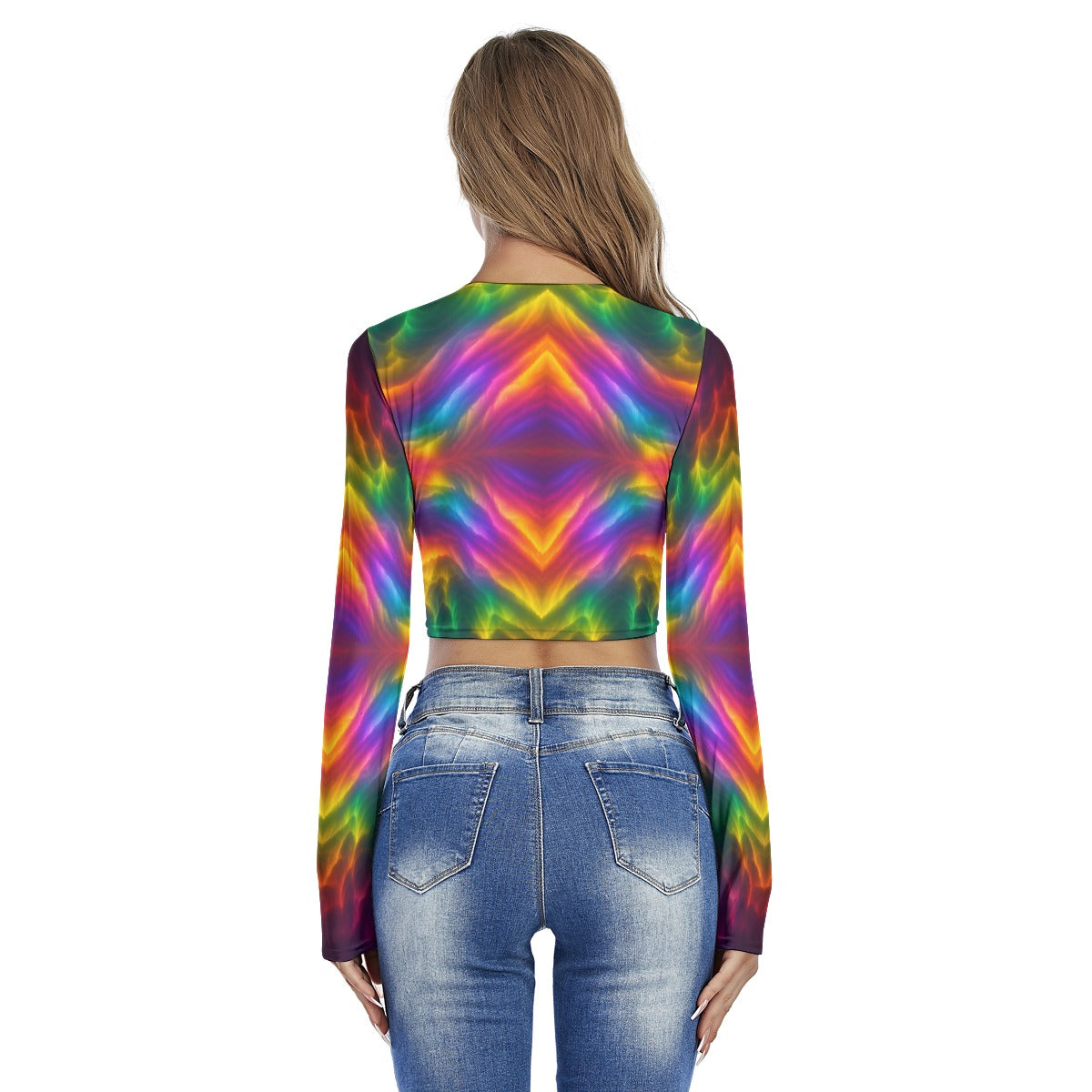 Women's Round Neck Crop Top T-Shirt