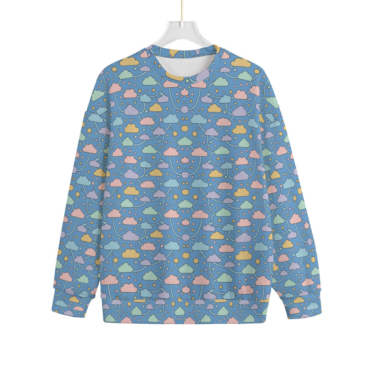 Unisex Drop-shoulder Knitted Fleece Sweater - view 1