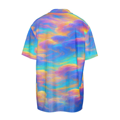 Men's Imitation Silk Short-Sleeved Shirt