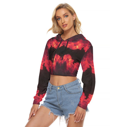 Women's Crop Top Hoodie|Velvet