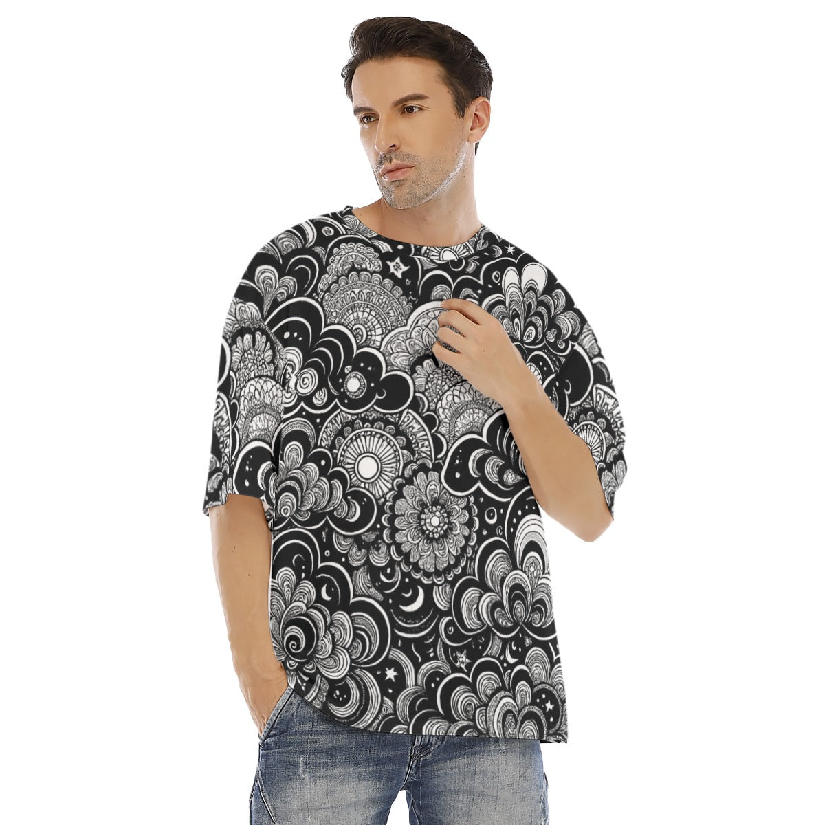 Men's Drop Shoulder T-shirt With Short Sleeve
