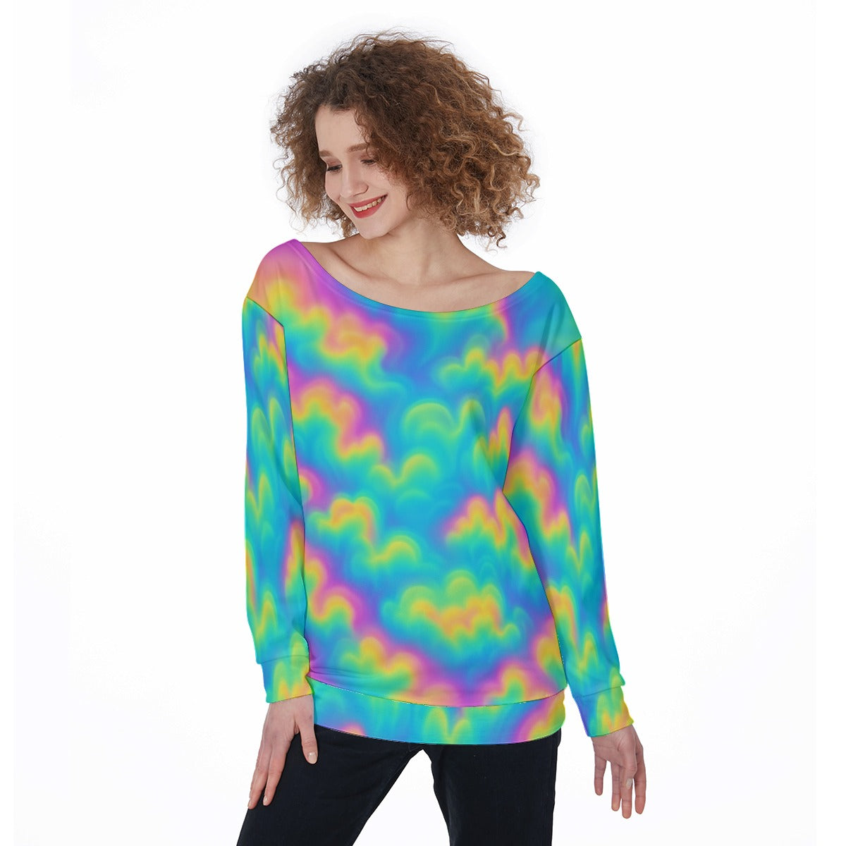 Women's Off-Shoulder Sweatshirt