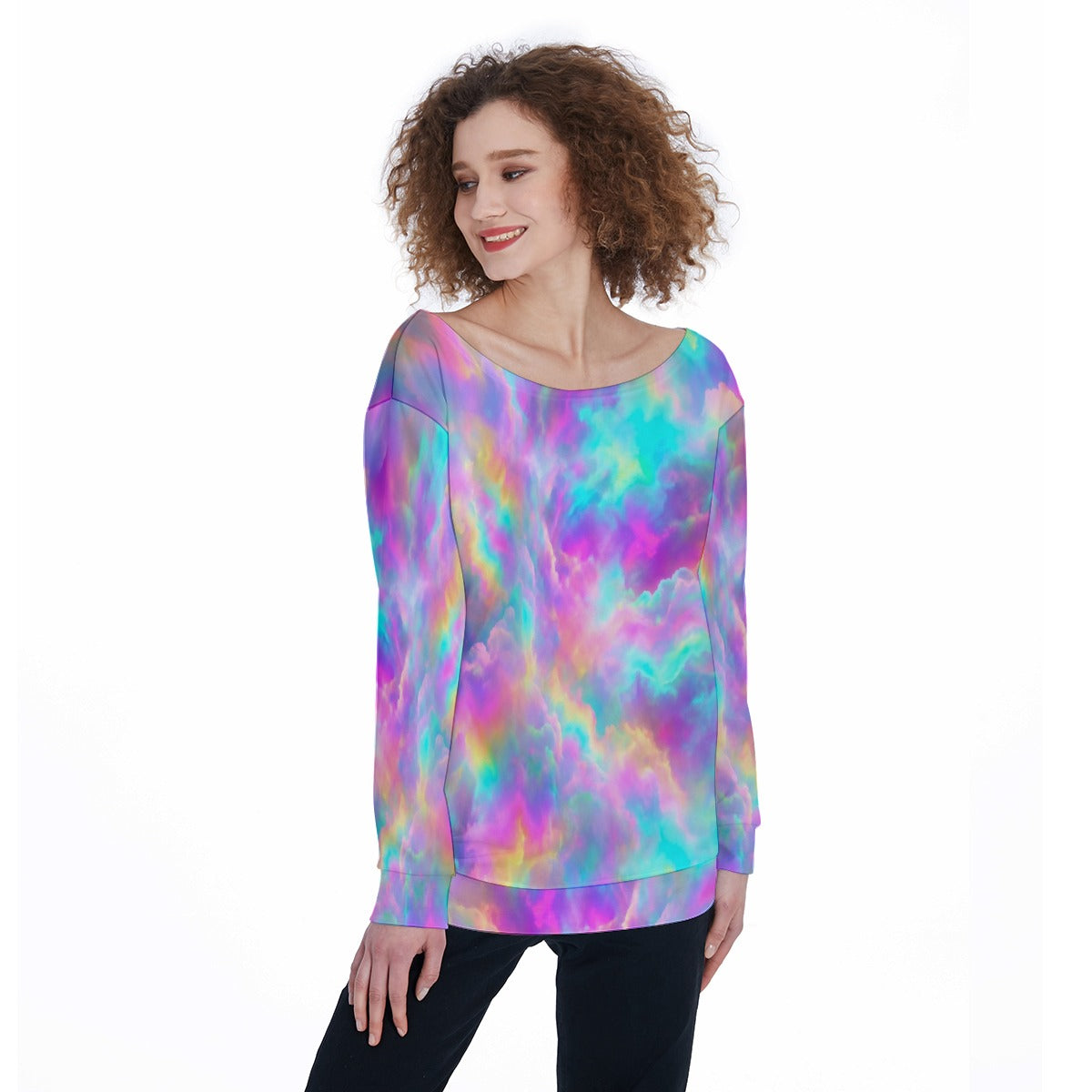 Women's Off-Shoulder Sweatshirt