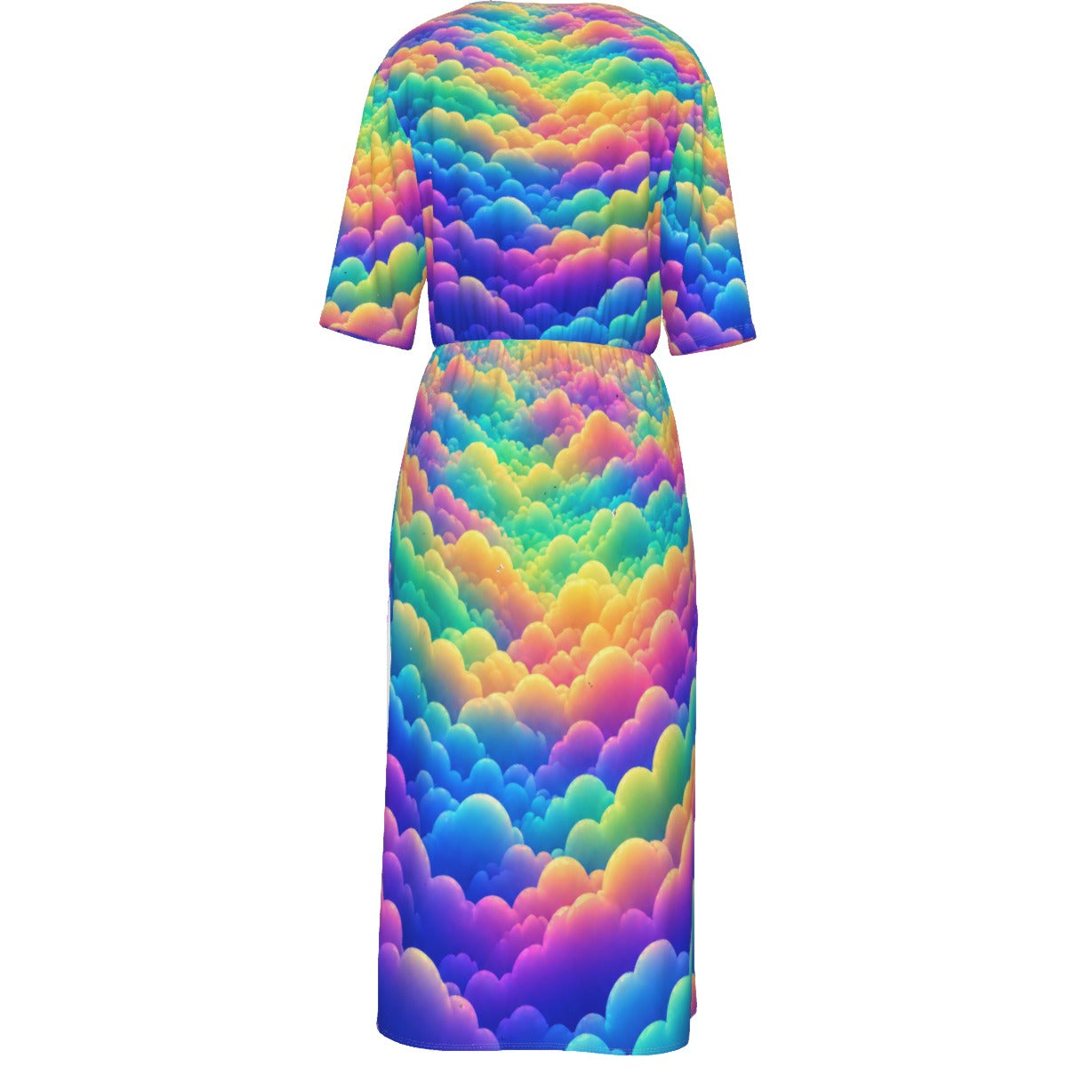 Women's Short Sleeve V-neck Dress