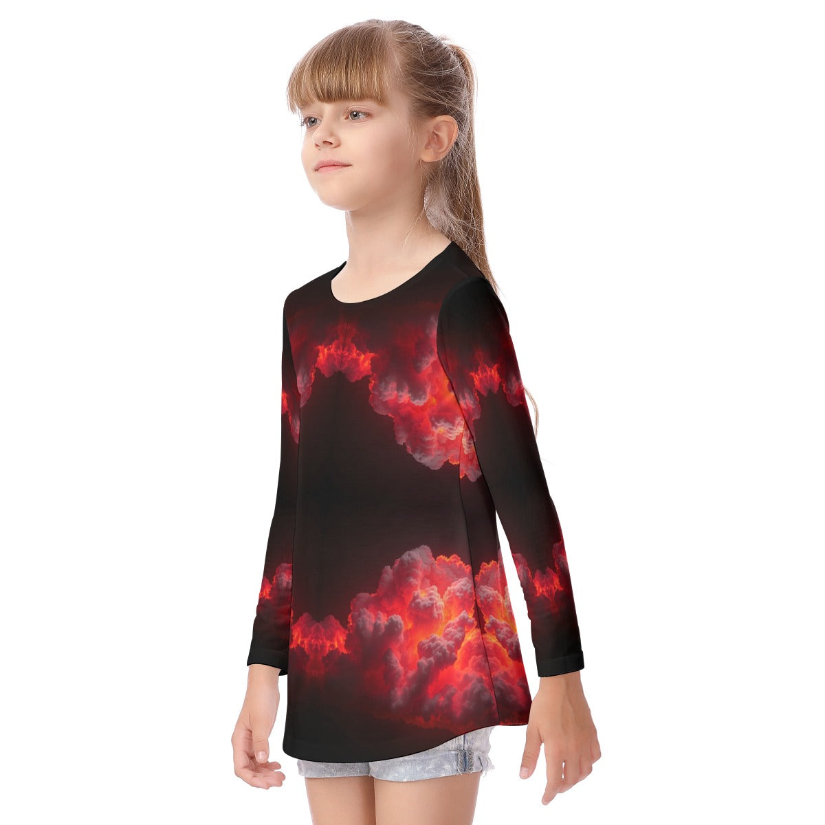 Unisex Kid's Long Sleeve O-neck T-shirt