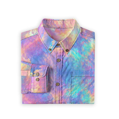 Men's Casual Lapel Long Sleeve Shirt|125GSM Cotton