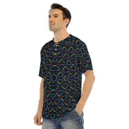 Men's Raglan Sleeve T-shirt With Button Closure