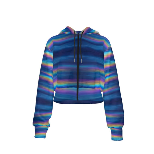 Women's Crop Top Hoodie With Zipper Closure