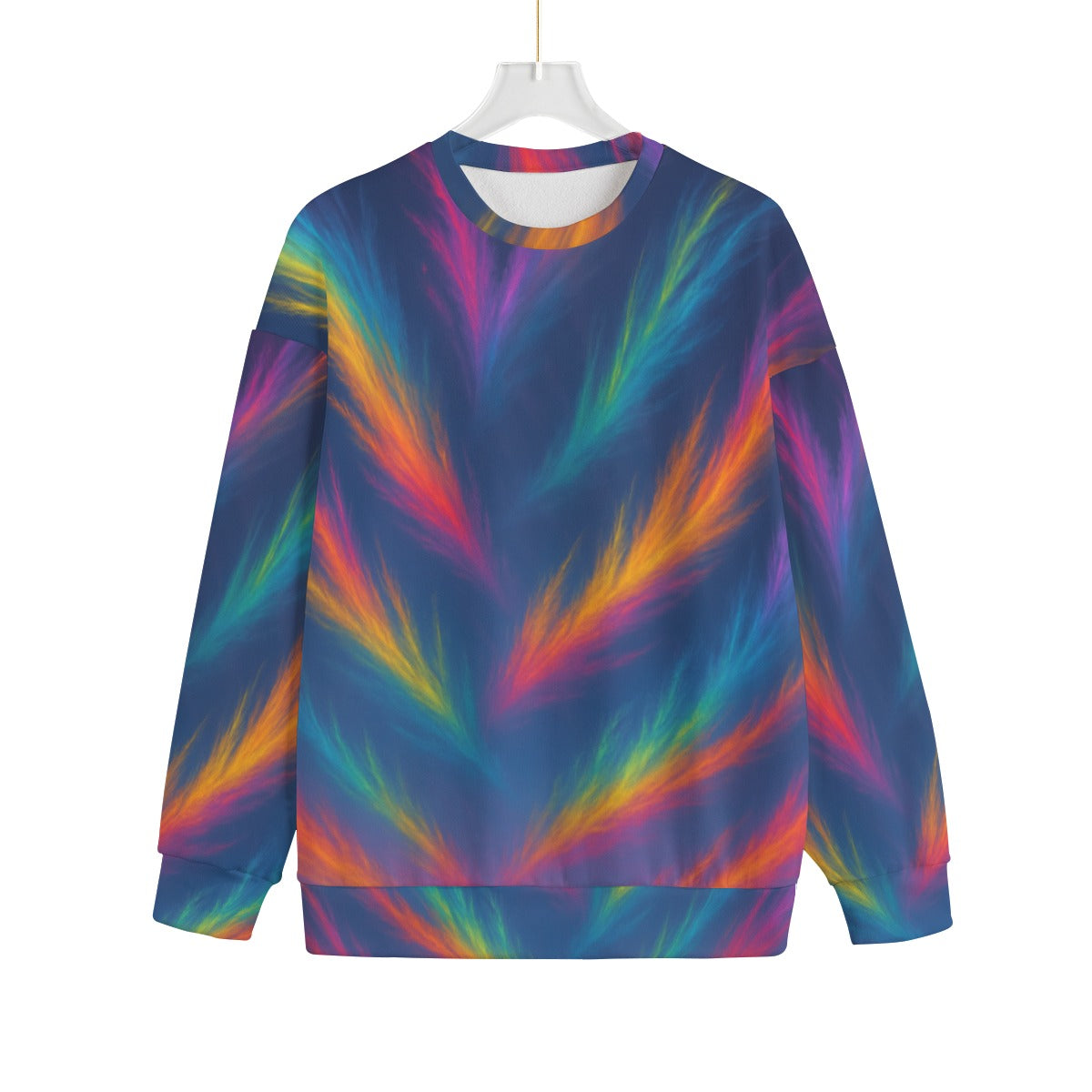 Unisex Drop-shoulder Knitted Fleece Sweater - view 1