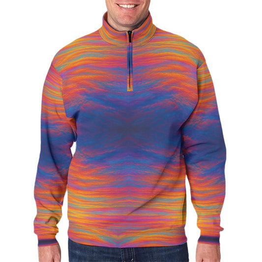 Men's Hidden Half-Zip Placket Hoodie