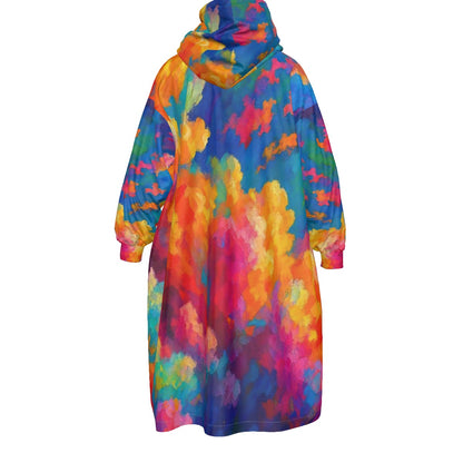 Unisex Kid's Sherpa Fleece Mid-Length Hoodie Blanket