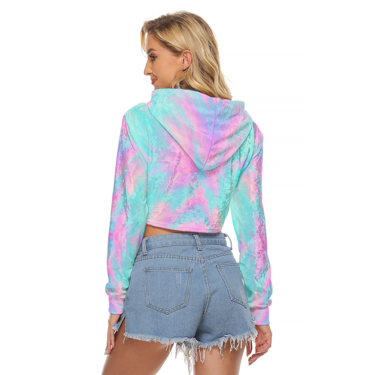 Women's Crop Top Hoodie|Velvet