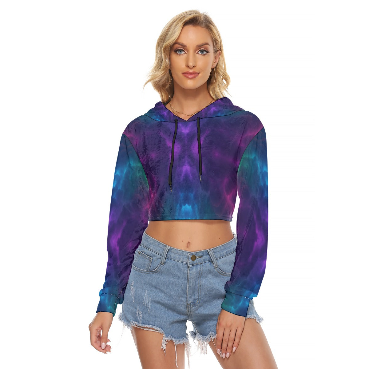 Women's Crop Top Hoodie|Velvet