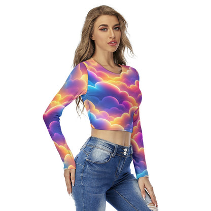 Women's Round Neck Crop Top T-Shirt