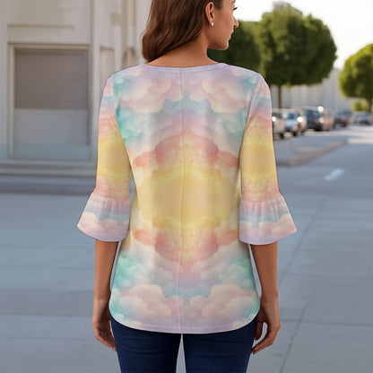 Women's T-shirt With 3/4 Sleeve