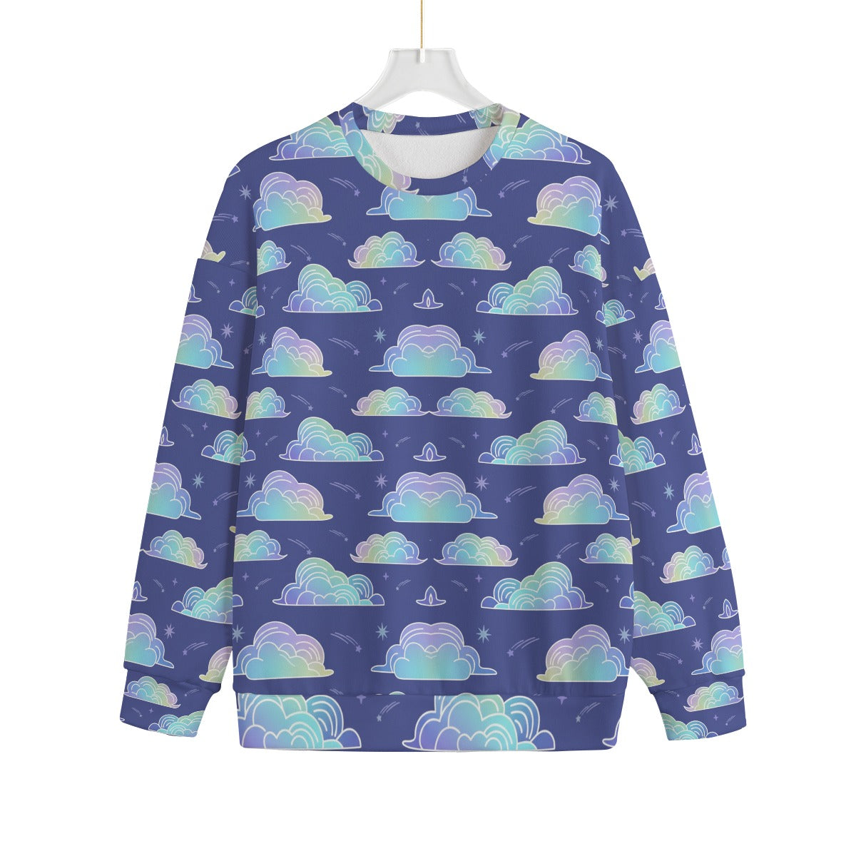 Unisex Drop-shoulder Knitted Fleece Sweater - view 1