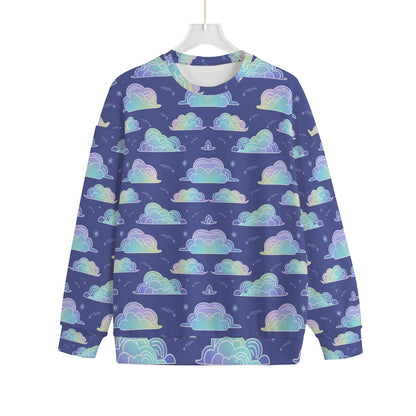 Unisex Drop-shoulder Knitted Fleece Sweater - view 1