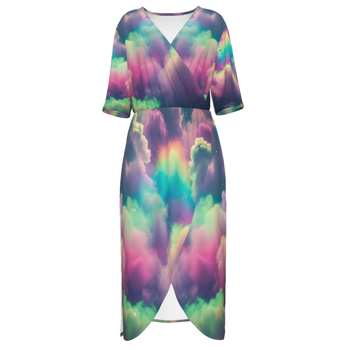 Women's Short Sleeve V-neck Dress
