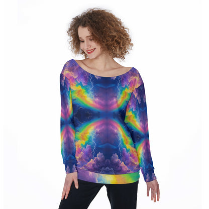 Women's Off-Shoulder Sweatshirt