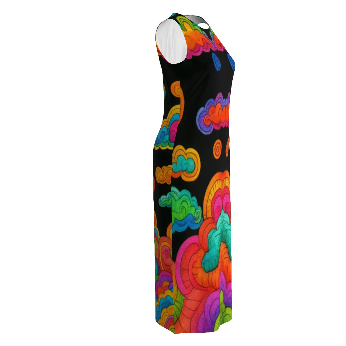 Women's Beach Perspective Chiffon Sleeveless Dress