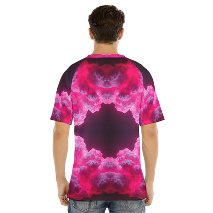 Men's Raglan Sleeve T-shirt With Button Closure