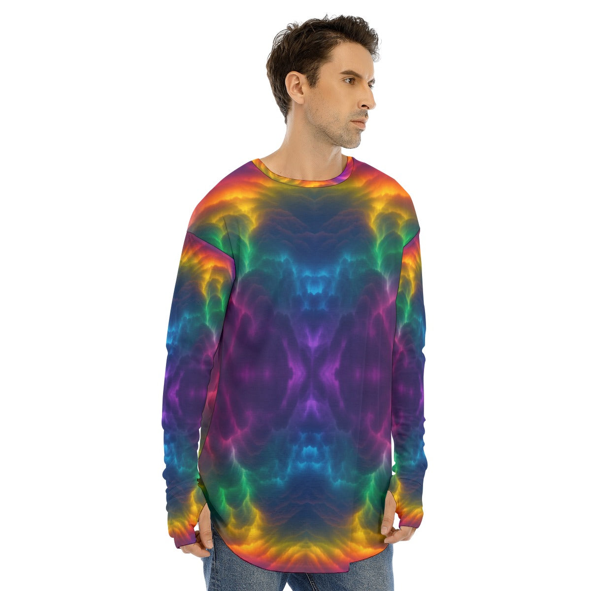 Men's Fingerless Long Sleeve T-shirt