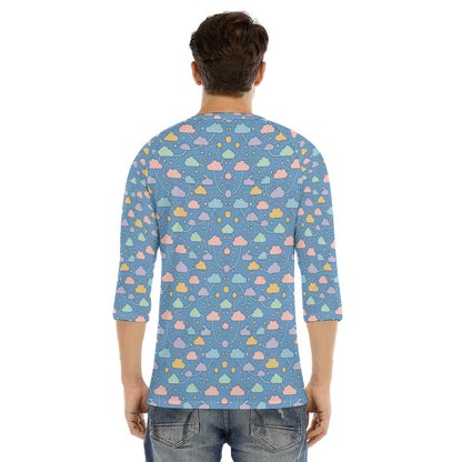 Men's Bracelet Sleeve T-shirt With Button Closure - view 4
