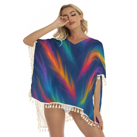 Women's Square Fringed Shawl