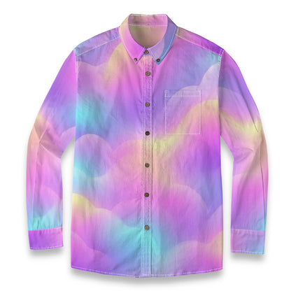 Men's Casual Lapel Long Sleeve Shirt|125GSM Cotton