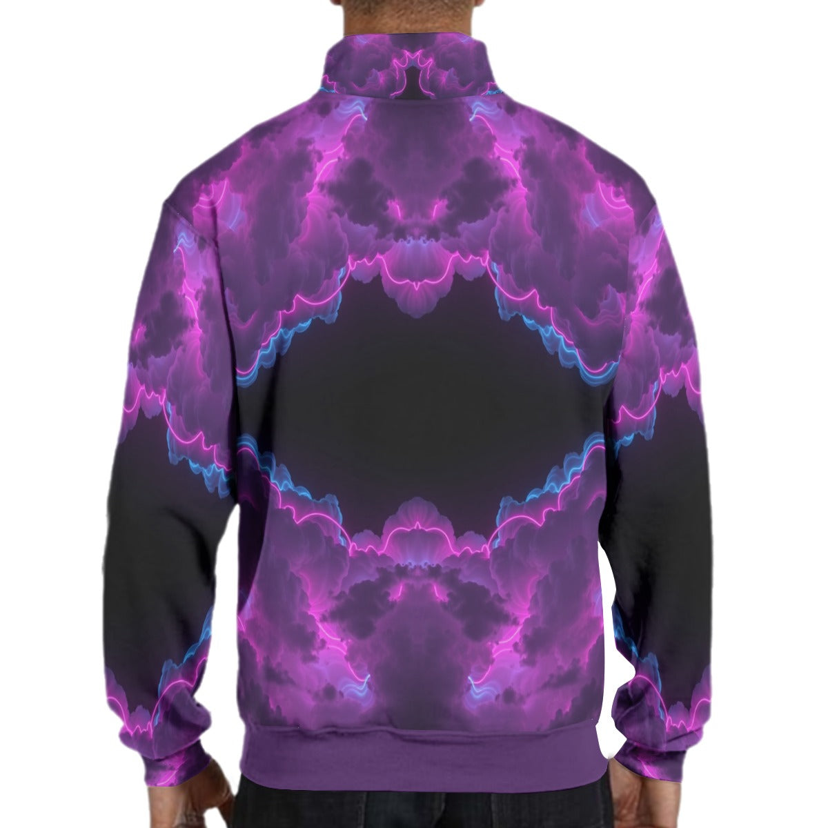 Men's Hidden Half-Zip Placket Hoodie