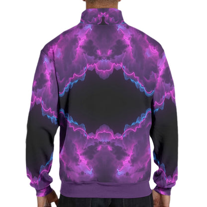 Men's Hidden Half-Zip Placket Hoodie