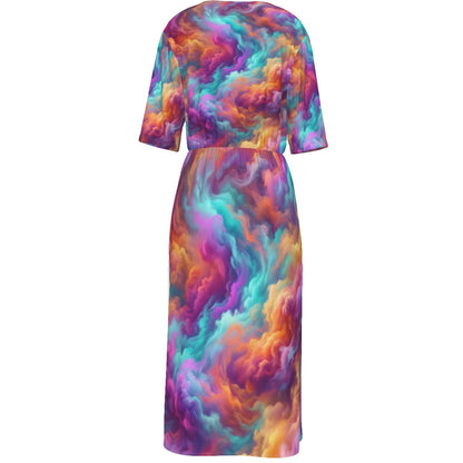 Women's Short Sleeve V-neck Dress
