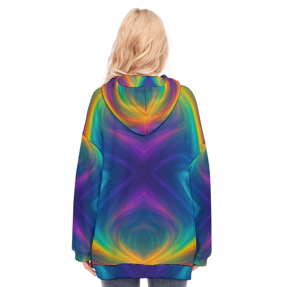 Women's Long Hoodie With Zipper Closure