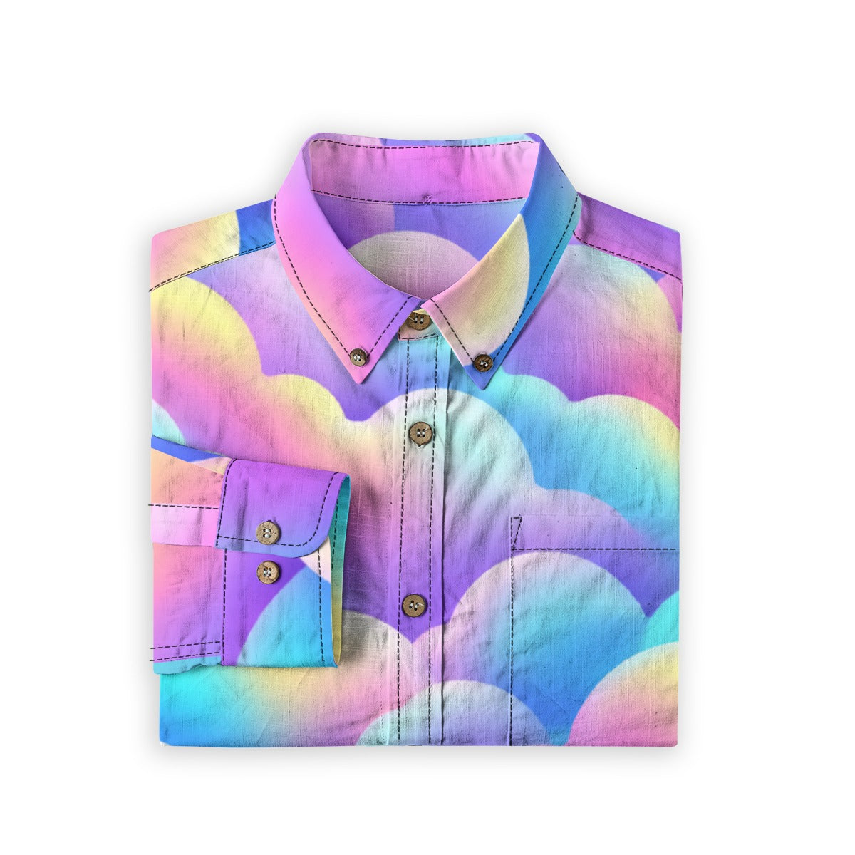 Men's Casual Lapel Long Sleeve Shirt|125GSM Cotton