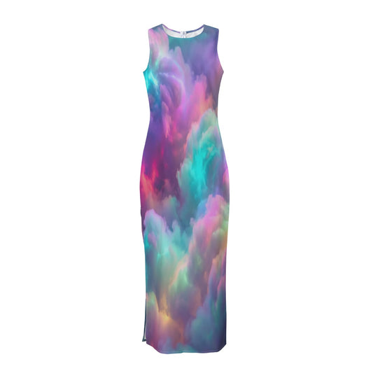 Women's Beach Perspective Chiffon Sleeveless Dress