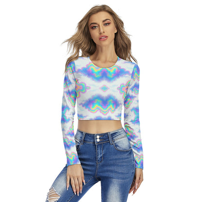 Women's Round Neck Crop Top T-Shirt