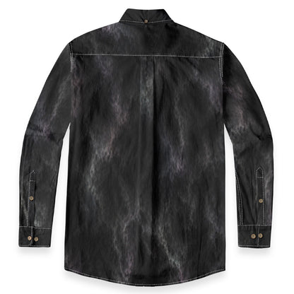 Men's Casual Lapel Long Sleeve Shirt|125GSM Cotton