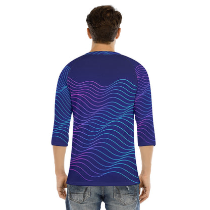 Men's Bracelet Sleeve T-shirt With Button Closure - view 4