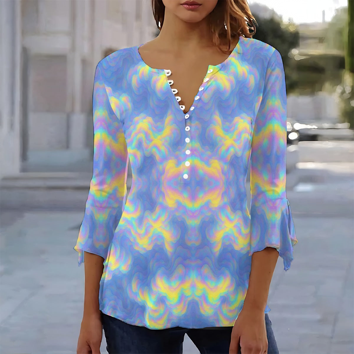 Women's T-shirt With 3/4 Sleeve