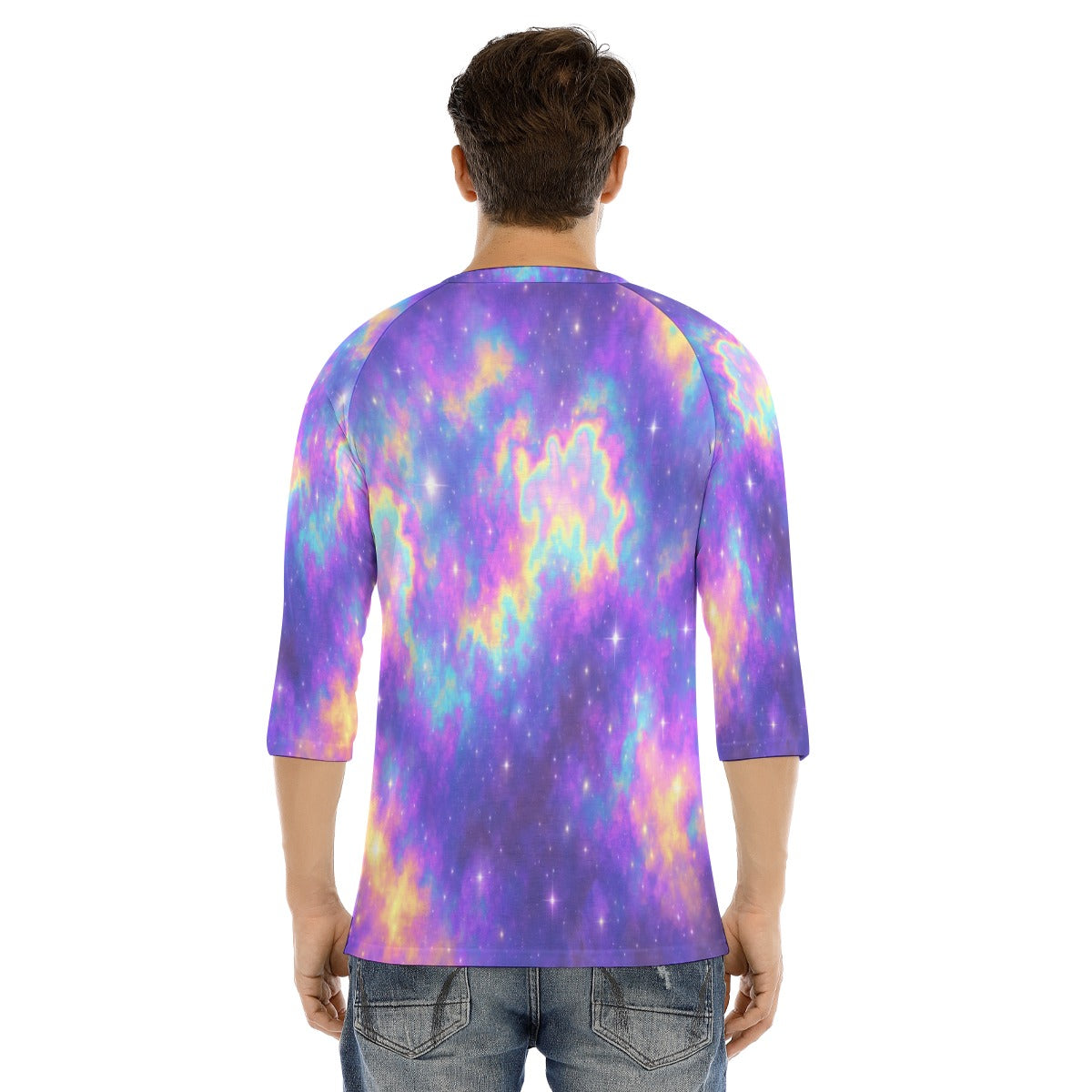Men's Bracelet Sleeve T-shirt With Button Closure - view 4
