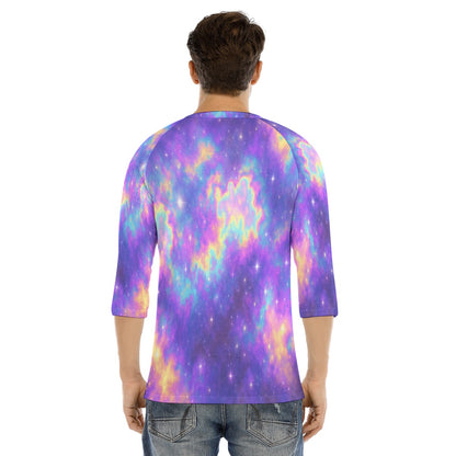 Men's Bracelet Sleeve T-shirt With Button Closure - view 4