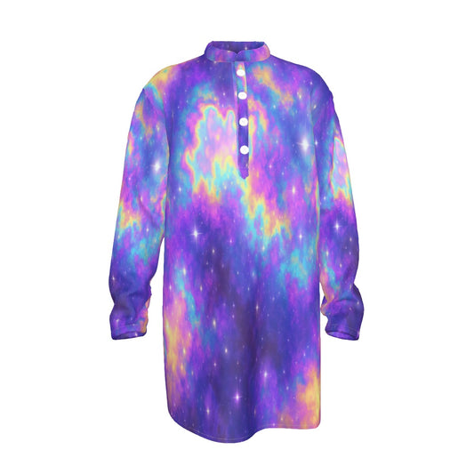 Men's Stand-up Collar Long Shirt