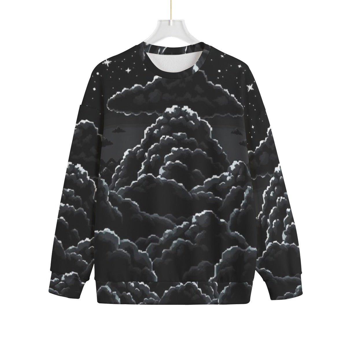 Unisex Drop-shoulder Knitted Fleece Sweater - view 1