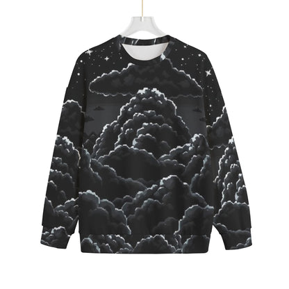 Unisex Drop-shoulder Knitted Fleece Sweater - view 1