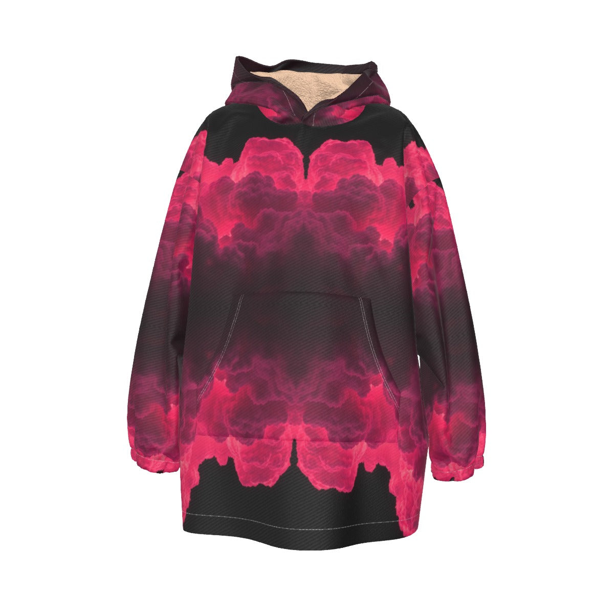 Unisex Kid's Sherpa Fleece Hoodie Blanket