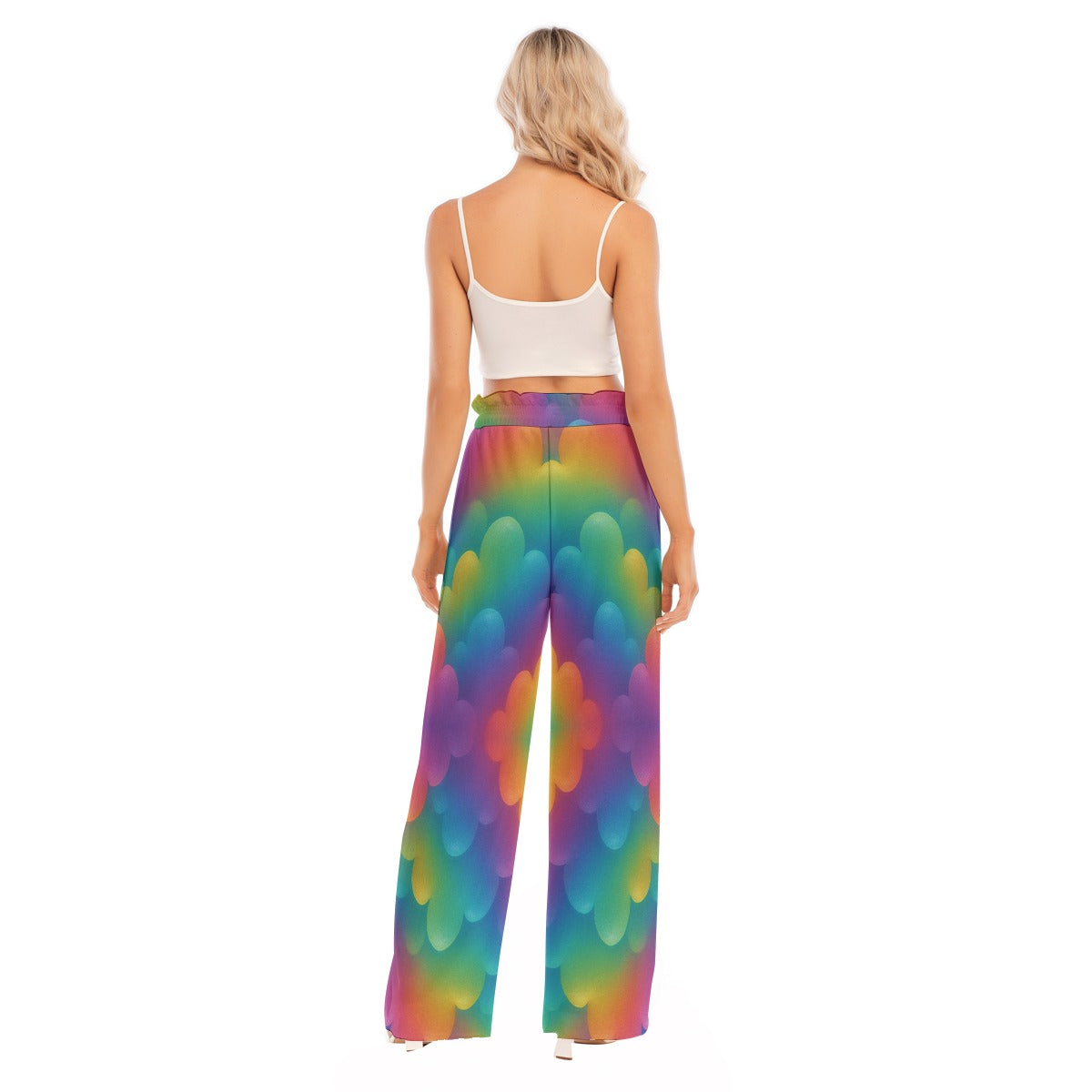 Women's Waist Fungus Edge Wide-leg Pants