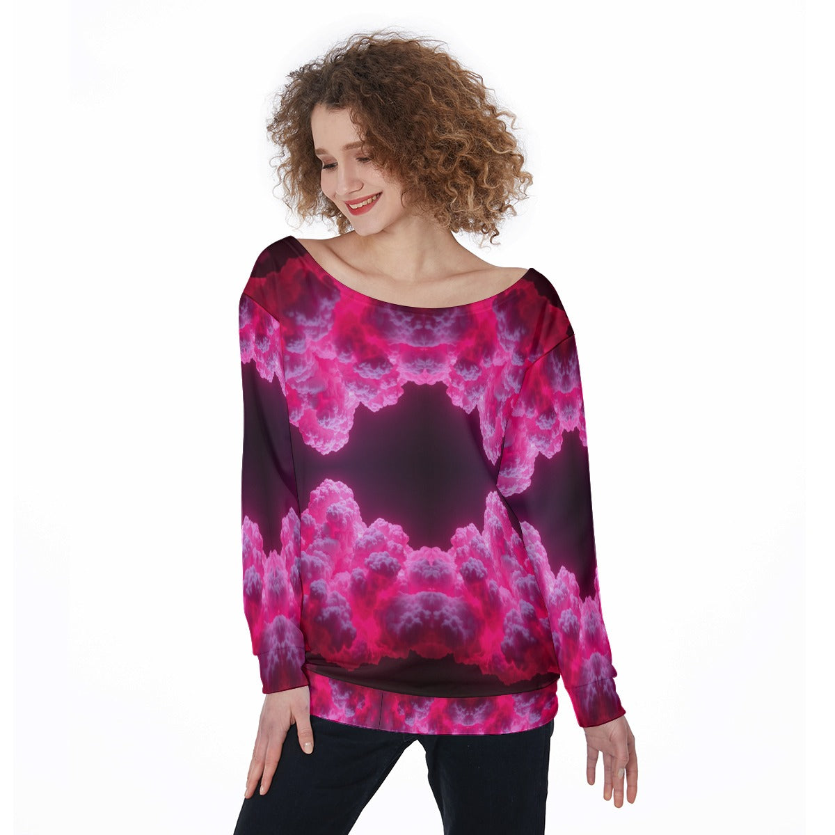 Women's Off-Shoulder Sweatshirt